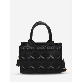 

Sweet Heart Embossed Crossbody Bag, Black