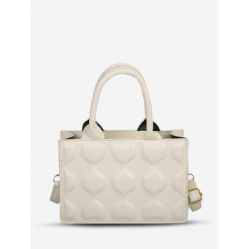 

Sweet Heart Embossed Crossbody Bag, White