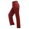 Plus Size Christmas Santa Claus Print Plaid Pajamas Set - RED 4X