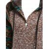 Hooded Tribal Pattern Raglan Sleeve Sweater - multicolor XXXL