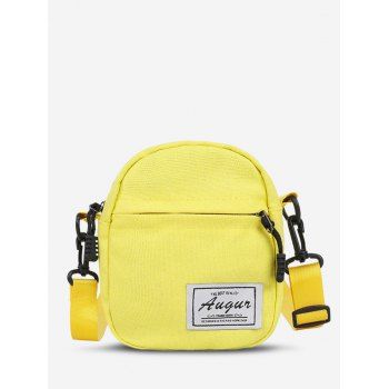 

Canvas Letter Patch Mini Crossbody Bag, Sun yellow