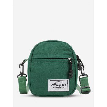 

Canvas Letter Patch Mini Crossbody Bag, Shamrock green