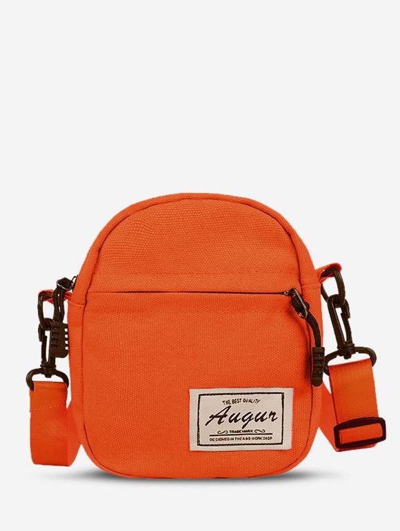 Mini Sac à Bandoulière Lettre Jointif en Canevas - Orange 