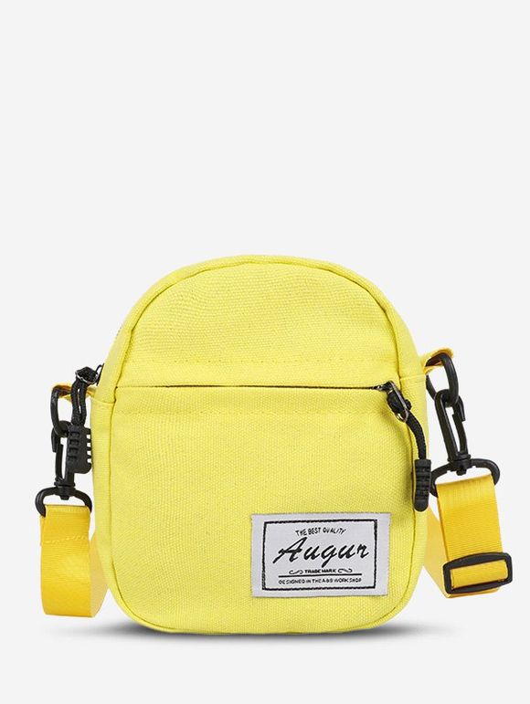 Mini Sac à Bandoulière Lettre Jointif en Canevas - Jaune Soleil 