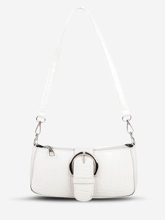 Sac Carré Gaufré Imprimé - Blanc Lait 