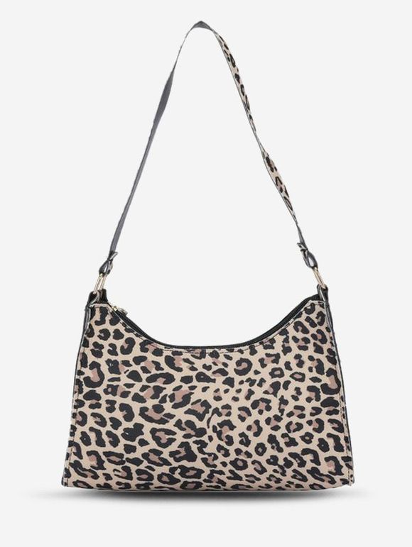 Sac à Bandoulière à Imprimé Animal - Brun 