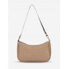 Sac à Bandoulière avec Imprimé Couleur Unie - Brun 