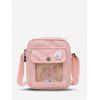 Sac à Bandoulière Transparent Motif D'Animal Dessin Animé avec Poche - Rose 