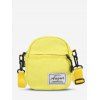 Mini Sac à Bandoulière Lettre Jointif en Canevas - Jaune Soleil 