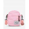 Mini Sac à Bandoulière Lettre Jointif en Canevas - Rose 