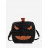 Sac à Bandoulière à Imprimé Citrouilles Effrayantes pour Halloween - Noir 
