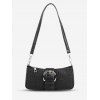 Sac Carré Gaufré Imprimé - Noir 