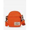 Mini Sac à Bandoulière Lettre Jointif en Canevas - Orange 