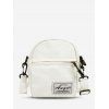 Mini Sac à Bandoulière Lettre Jointif en Canevas - Blanc Lait 