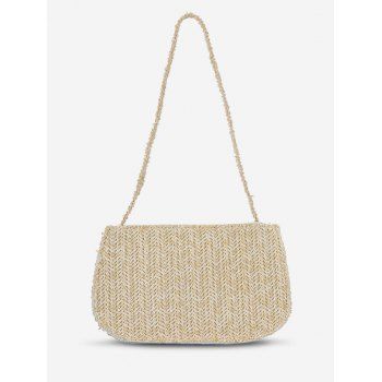 

Straw Weaving Casual Shoulder Bag, Light khaki