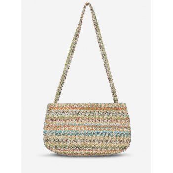 

Straw Weaving Casual Shoulder Bag, Light green