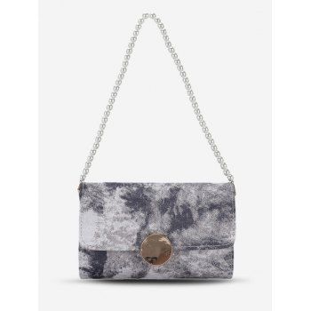 

Tie Dye Print Faux Pear Shoulder Bag, Black