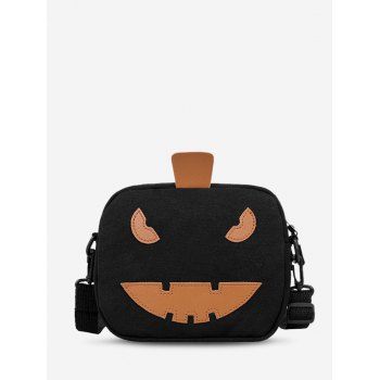 

Cartoon Pumpkin Canvas Crossbody Bag, Brown