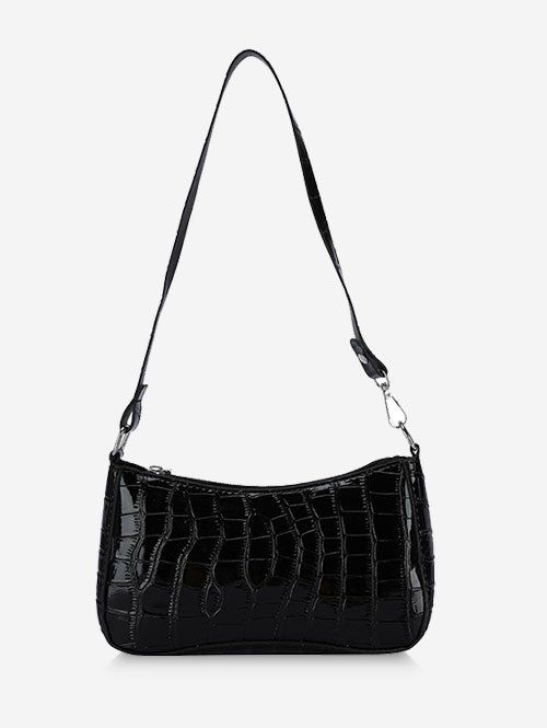 Sac à Bandoulière Gaufré - Noir 