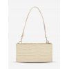 Sac à Bandoulière Gaufré en Couleur Unie - Beige 
