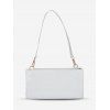 Sac à Bandoulière Gaufré en Couleur Unie - Blanc Lait 