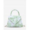 Sac à Main Enveloppé Motif Teinté avec Chaîne - Vert clair 