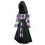 Cold Shoulder Hooded Plaid Twofer Dress - DARK GRAY XXXL