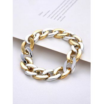 

Free Adjustable Thick Chain Mixed Color Bracelet, Multicolor a