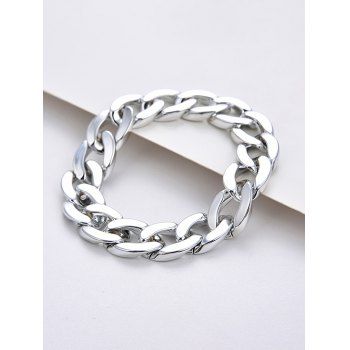 

Thick Chain Free Adjustable Bracelet, Silver