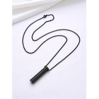 

Opening Cylinder Pendant Stainless Steel Necklace, Black