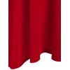 Robe Haute Basse Nouée Boutonnée en Velours - Rouge XL