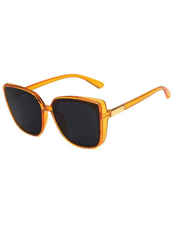 Lunettes de Soleil Vintages Carrées - Orange vif 