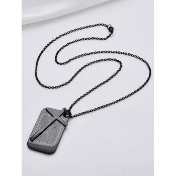 

Cross Bible Prayer Necklace, Black