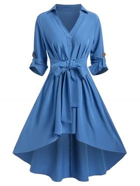 Tie Knot High Low Skirted Dress