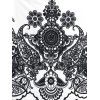 T-shirt Tunique Rétro à Imprimé Fleur de Grande Taille - Rouge L