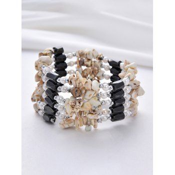 

Magnetic Stones Strand Wrap Bracelet, White