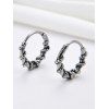 Carved Rope Shape Stainless Steel Earrings - SILVER 