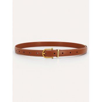 

Retro Contrast Stitching Pin Buckle Belt, Brown