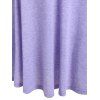 Robe Nouée à Carreaux Imprimée Fausse Deux Pièces - Violet clair XL