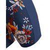 Bas de Maillot à Imprimé Fleur à Taille Haute Grande Taille - Bleu profond 2X