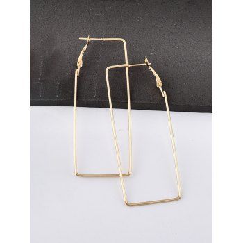

Rectangle Minimalist Hoop Earrings, Golden