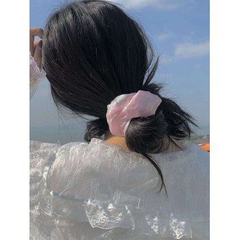 

2Pcs Transparent Organza Shining Scrunchie Set, Pink