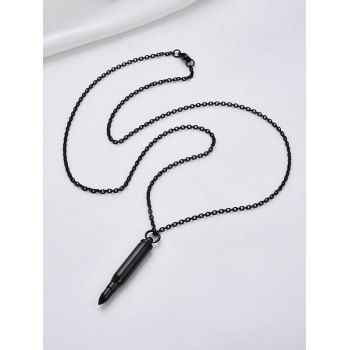 

Bullet Pendant Necklace, Black