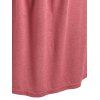T-shirt Croisé Découpé de Grande Taille - Rouge 4X