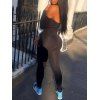 Off The Shoulder Unitard Jumpsuit - BLACK M