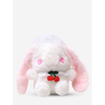

Faux Pearl Strap Plush Animal Crossbody Bag, Pink