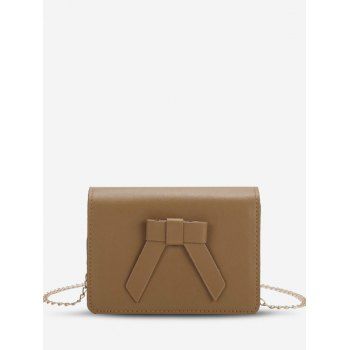 

Bowknot Rectangle Chain Mini Bag, Brown