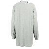 Drop Shoulder Plunging Oversized Knitwear with Cropped Tank Top - LIGHT GRAY S