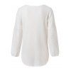 Broderie Anglaise Lantern Sleeve Knitted T Shirt - WHITE L