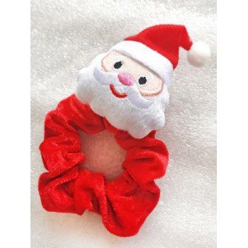 

Christmas Santa Claus Shape Velvet Scrunchie, Red